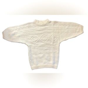 Amazing Vintage 80’s Christina sweater. Cream, poofy sleeves, 3/4 length…